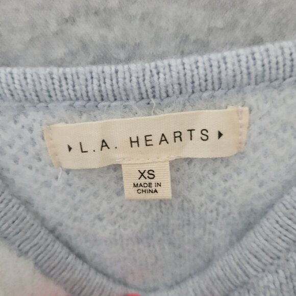 L.A. Hearts by Pac Sun Cloud Print Crop Top Womens Size XS Light Blue Whimsical - Picture 3 of 6